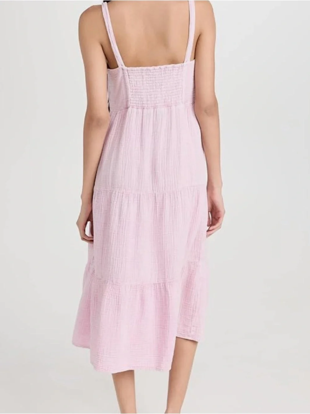 Z Supply Light Pink Tiered Midi Dress - Picture 2 of 7